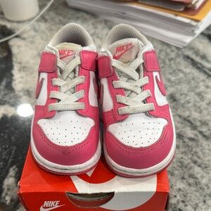 Nike Pink and White Baby Walker Shoes